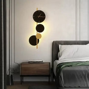 Bryson LED fali lámpa 18W fekete arany integrált óra kültéri fali lámpák alapértelmezett cím Alessandro Design