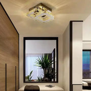 Kristály LED-csillár JEREMIAH 48W, 2 négyzet, hideg/meleg/semleges fény, fényes króm LED-csillárok alapértelmezett cím Alessandro Design