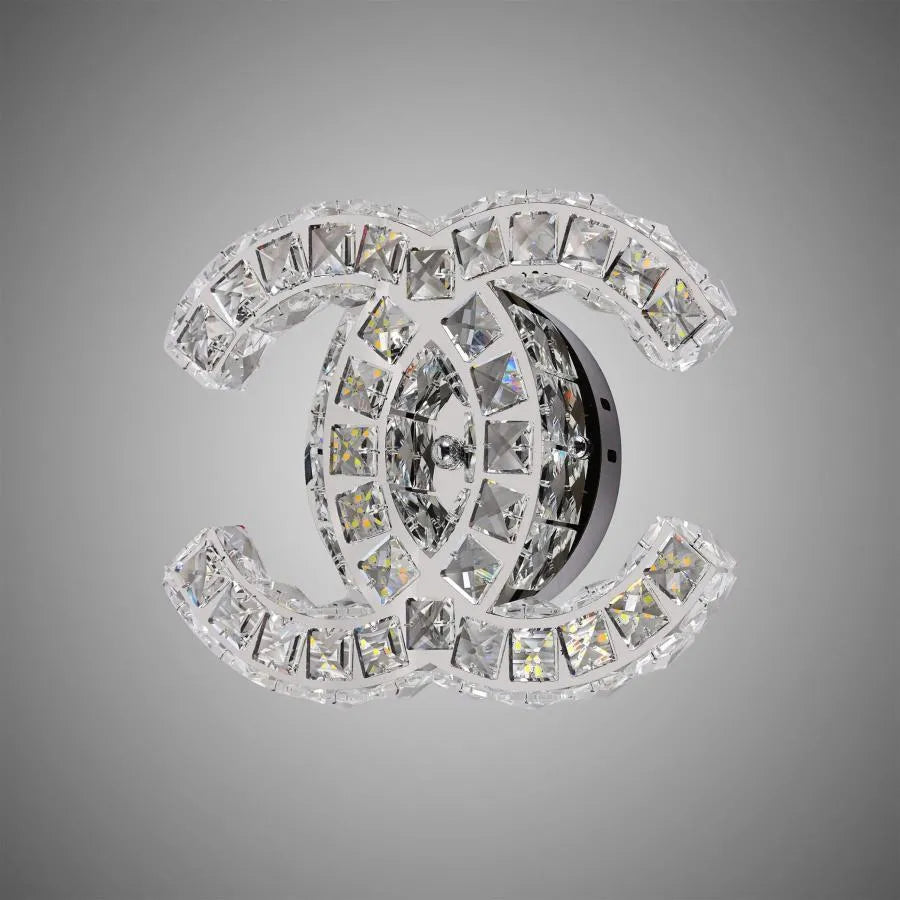 Crystal LED fali lámpa YANIRA 28W, Hideg/Meleg/Semleges fény, Fényes Chrome Luster LED Crystal Alapértelmezett cím Alessandro Design