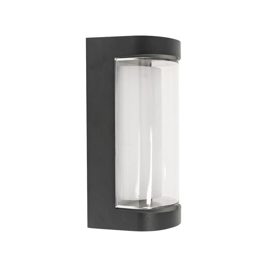 Han kültéri LED fali lámpa, 8W, fém, fekete kültéri fali lámpák alapértelmezett cím Alessandro Design
