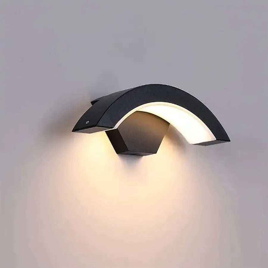 Kültéri LED fali lámpa Harera, 12W, fém, fekete Kültéri fali lámpák Alapértelmezett cím Alessandro Design