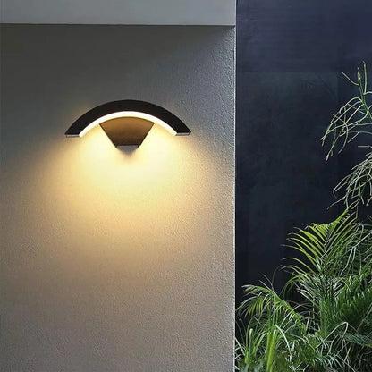 Kültéri LED fali lámpa Harera, 12W, fém, fekete Kültéri fali lámpák Alapértelmezett cím Alessandro Design