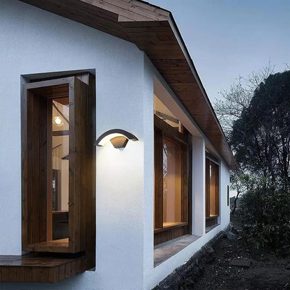 Kültéri LED fali lámpa Harera, 12W, fém, fekete Kültéri fali lámpák Alapértelmezett cím Alessandro Design