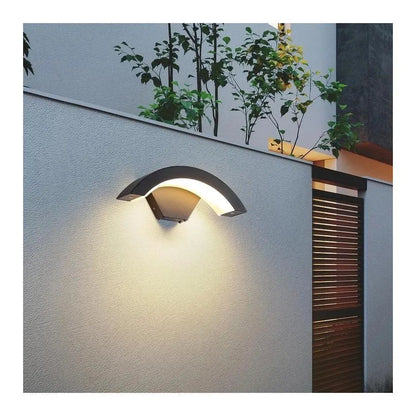 Kültéri LED fali lámpa Harera, 12W, fém, fekete Kültéri fali lámpák Alapértelmezett cím Alessandro Design