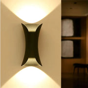 Kültéri LED fali lámpa Heba, 10W IP65, fém, fekete Kültéri fali lámpák Alapértelmezett cím Alessandro Design