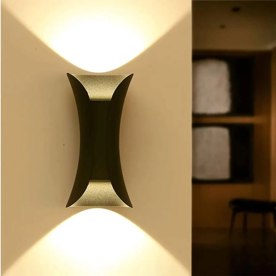 Kültéri LED fali lámpa Heba, 10W IP65, fém, fekete Kültéri fali lámpák Alapértelmezett cím Alessandro Design