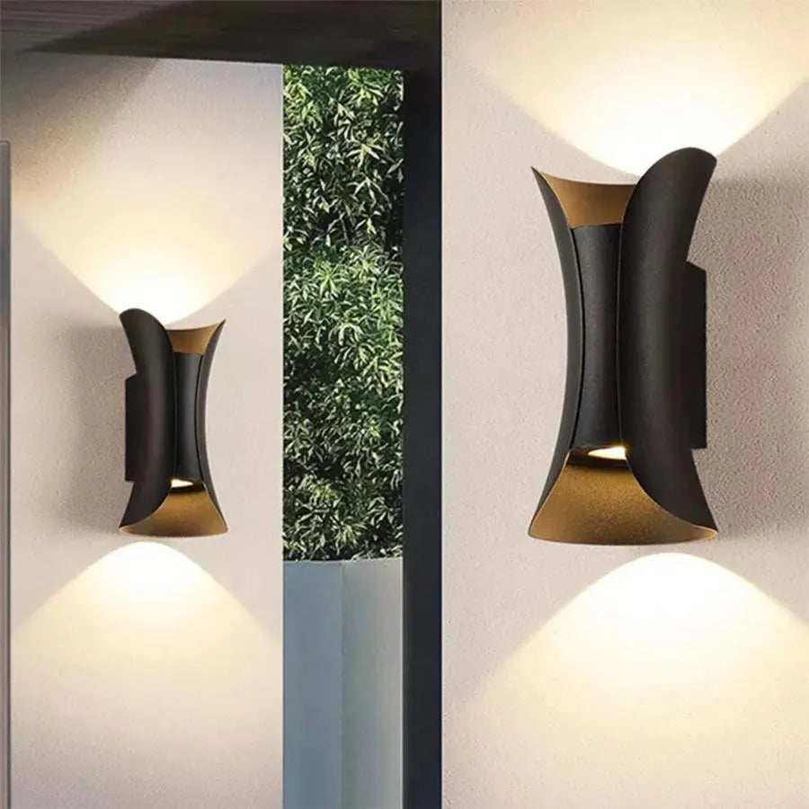 Kültéri LED fali lámpa Heba, 10W IP65, fém, fekete Kültéri fali lámpák Alapértelmezett cím Alessandro Design