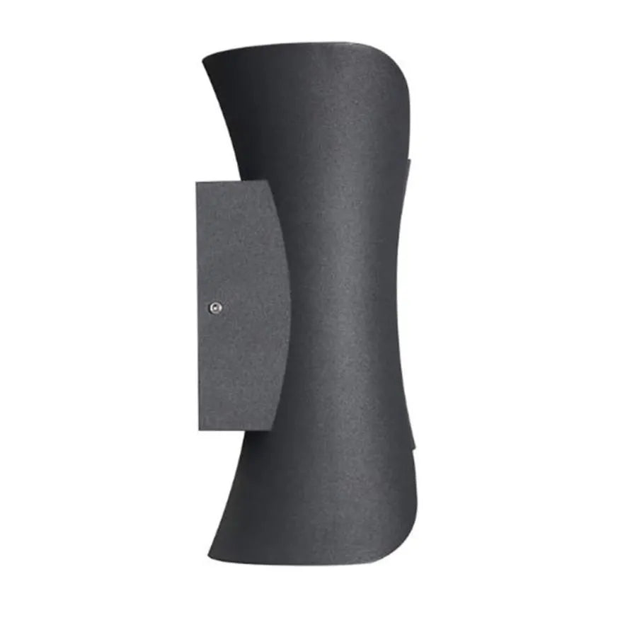 Kültéri LED fali lámpa Heba, 10W IP65, fém, fekete Kültéri fali lámpák Alapértelmezett cím Alessandro Design