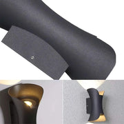 Kültéri LED fali lámpa Heba, 10W IP65, fém, fekete Kültéri fali lámpák Alapértelmezett cím Alessandro Design