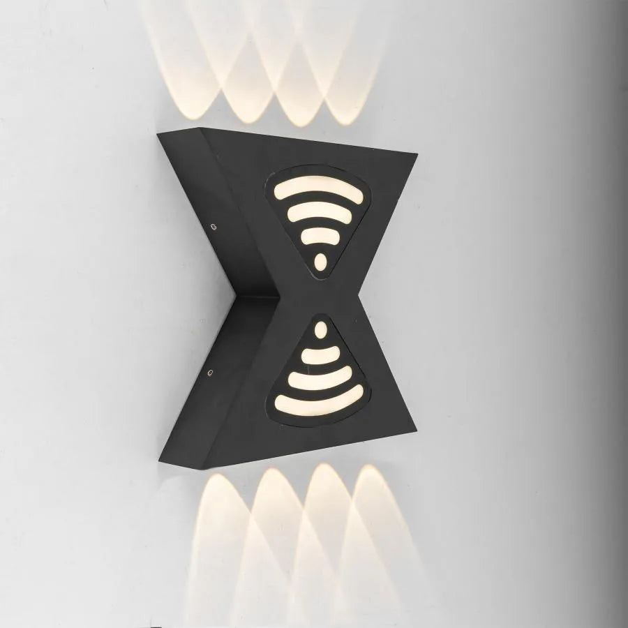 Kültéri LED fali lámpa Retelis, 12W, fém, fekete Kültéri fali lámpák Alapértelmezett cím Alessandro Design