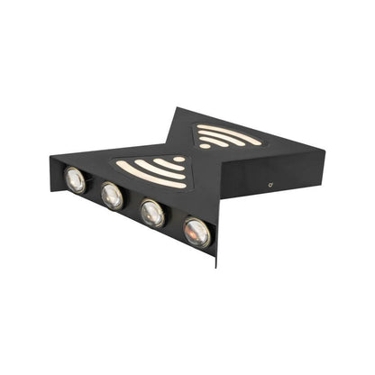 Kültéri LED fali lámpa Retelis, 12W, fém, fekete Kültéri fali lámpák Alapértelmezett cím Alessandro Design