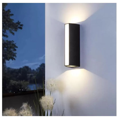 Berfin külső LED fali lámpa, 7W, 3000K, fekete, fém beltéri fali lámpák alapértelmezett cím Alessandro Design