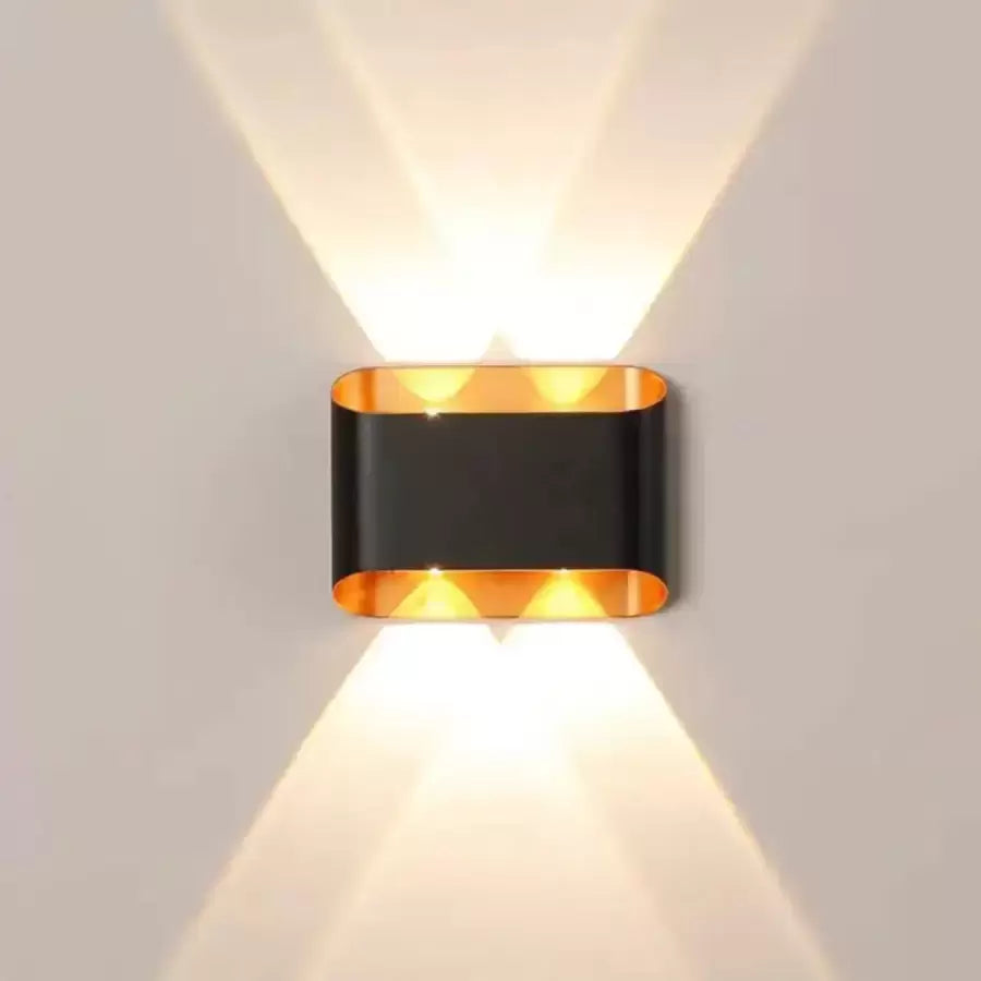 Külső LED fali lámpa Ellis 4W Gold Black Kültéri fali lámpák Alapértelmezett cím Alessandro Design