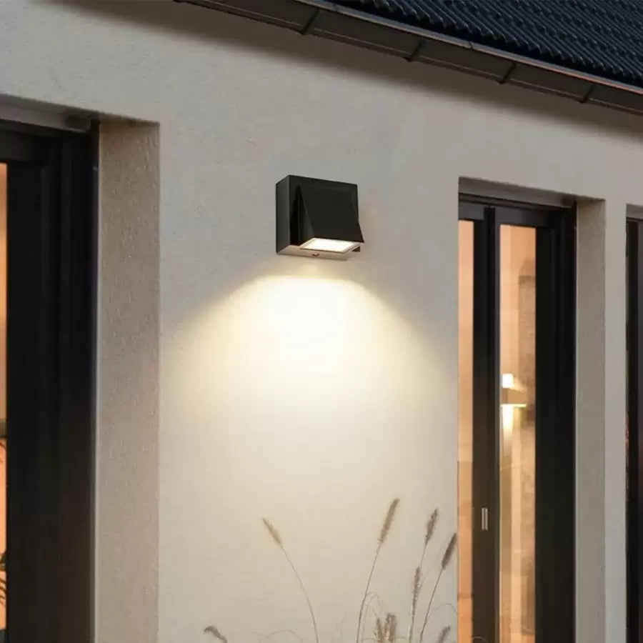 Külső LED fali lámpa Matthias 5W Fekete Meleg fény Kültéri fali lámpák Alapértelmezett Cím Alessandro Design