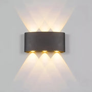 Fantas kültéri és beltéri LED fali lámpa, 6 forrás x 1W, IP65, fémes, fekete, 3000K kültéri fali lámpák Alapértelmezett cím Alessandro Design
