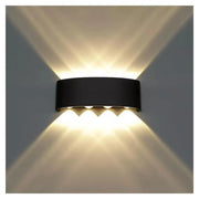 Fantas kültéri és beltéri LED fali lámpa, 8 forrás x 1W, IP65, metál, fekete, 3000K kültéri fali lámpák Alapértelmezett cím Alessandro Design