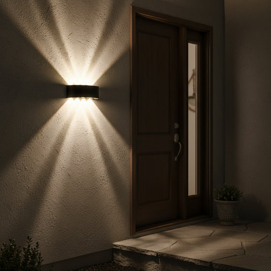 Aplica LED Exterior Ellis, 8W, 8 Surse de lumina, Lumina Calda, Negru Aplice de Exterior Default Title Alessandro Design