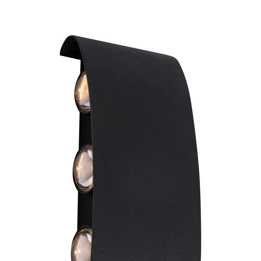 Fantas kültéri és beltéri LED fali lámpa, 8 forrás x 1W, IP65, metál, fekete, 3000K kültéri fali lámpák Alapértelmezett cím Alessandro Design