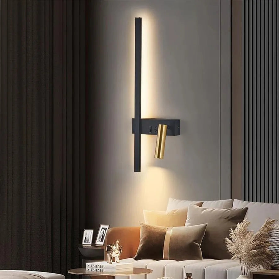 LED Glory 9W fekete arany fali lámpa kültéri fali lámpák alapértelmezett cím Alessandro Design