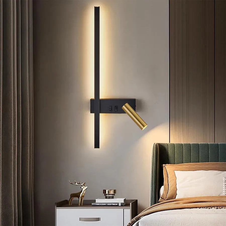 LED Glory 9W fekete arany fali lámpa kültéri fali lámpák alapértelmezett cím Alessandro Design