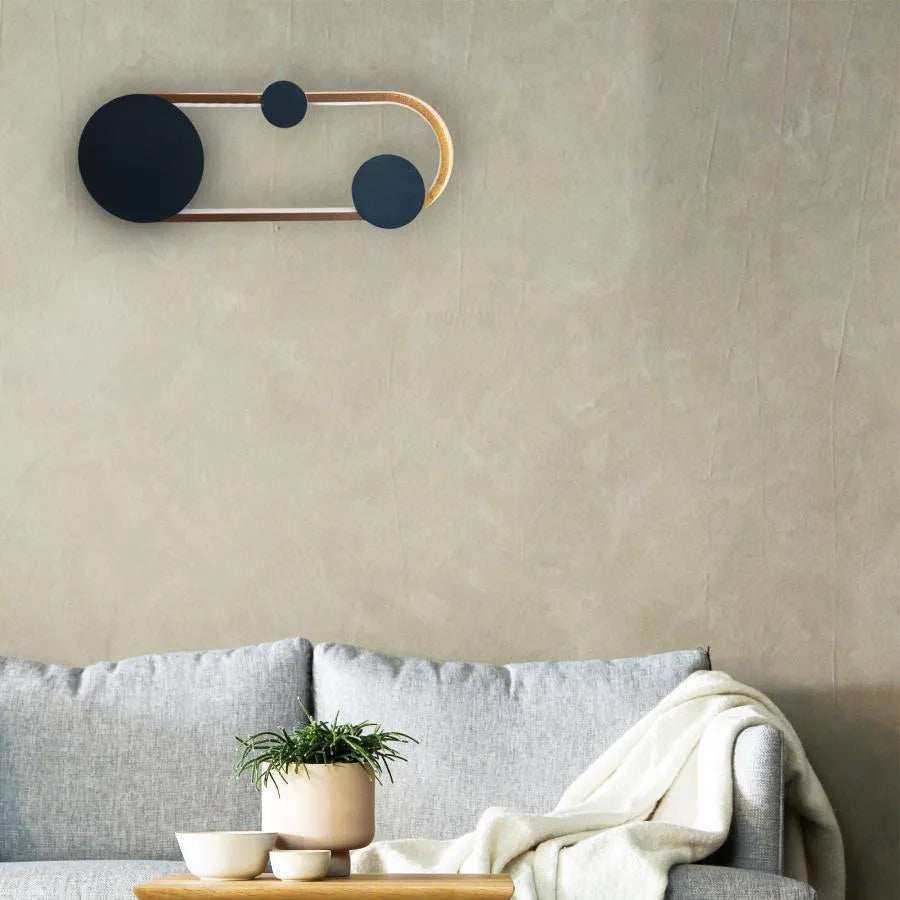 Gruvix LED fali lámpa, 26 W, arany feketével, hideg/meleg/semleges fény Beltéri fali lámpák Alapértelmezett cím Alessandro Design