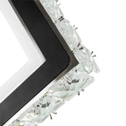 TERRANO LED fali lámpa kristályokkal, négyzet alakú, 24 W, hideg/meleg/semleges fény, fekete és rozsdamentes acél beltéri fali lámpa Alapértelmezett cím Alessandro Design