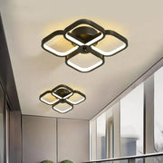 LED csillár VERTEX Tesser 34 W, 4 négyzet, hideg/meleg/semleges fény, fekete LED csillárok Alapértelmezett cím Alessandro Design
