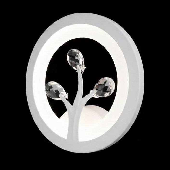 DAISY LED fali lámpa, 14 W, hideg/meleg/semleges fény, fehér kristály beltéri fali lámpákkal Alapértelmezett cím Alessandro Design