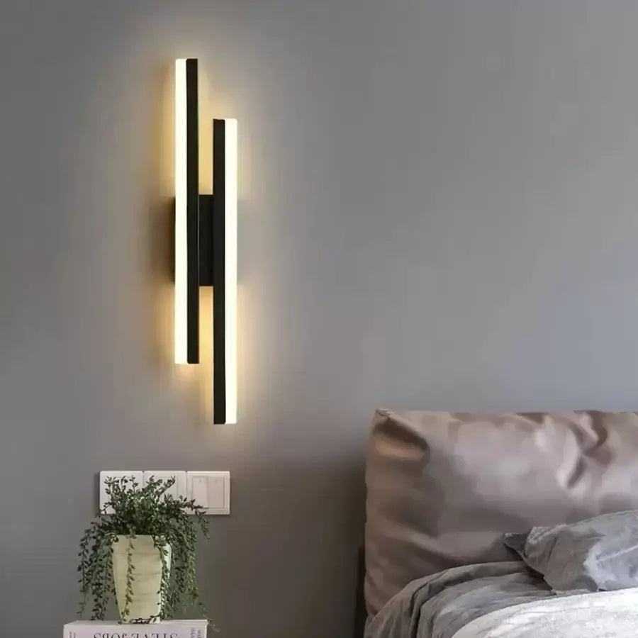 Lyra LED fali lámpa, 18W, akril, fekete fehér Beltéri fali lámpák Alapértelmezett cím Alessandro Design