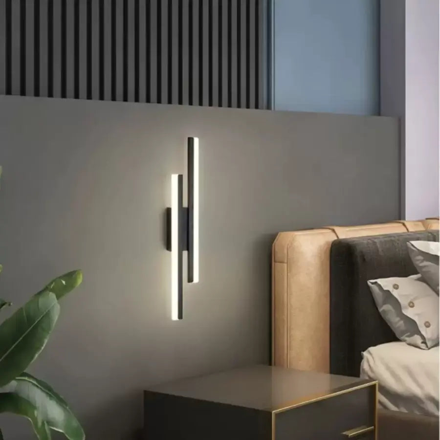 Lyra LED fali lámpa, 18W, akril, fekete fehér Beltéri fali lámpák Alapértelmezett cím Alessandro Design