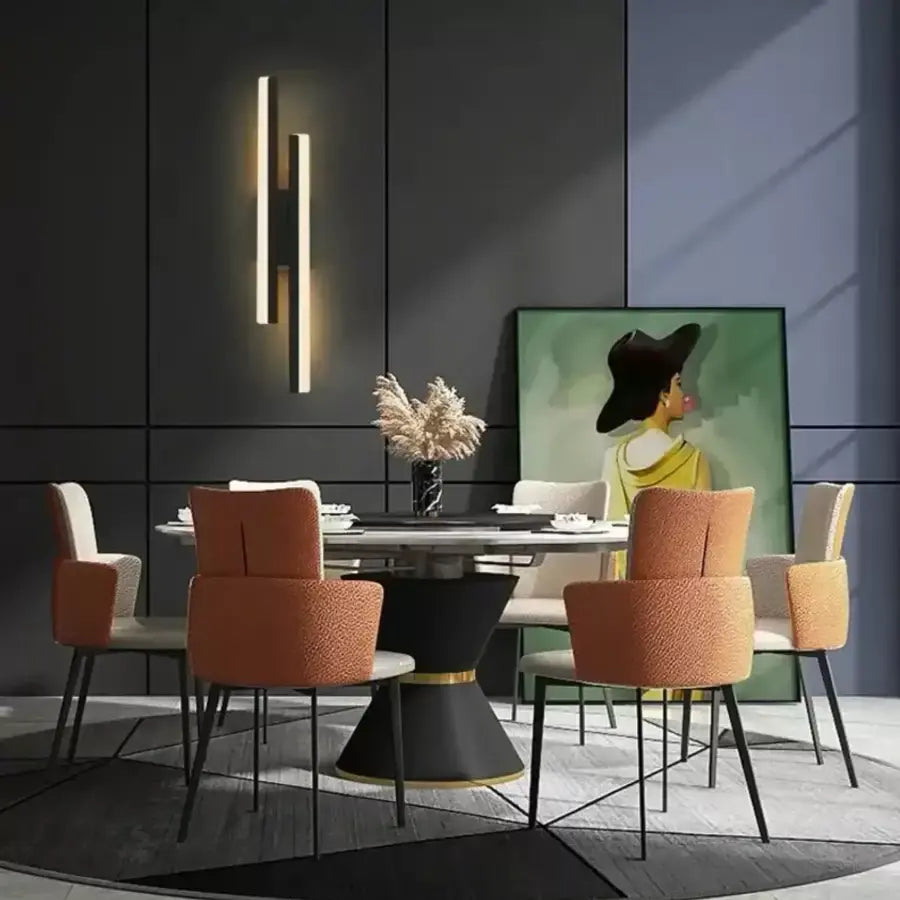 Lyra LED fali lámpa, 18W, akril, fekete fehér Beltéri fali lámpák Alapértelmezett cím Alessandro Design