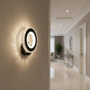 NOVA Rotonda LED fali lámpa, 16 W, fekete és rozsdamentes acél, meleg/hideg/semleges fény Beltéri fali lámpák Alapértelmezett cím Alessandro Design