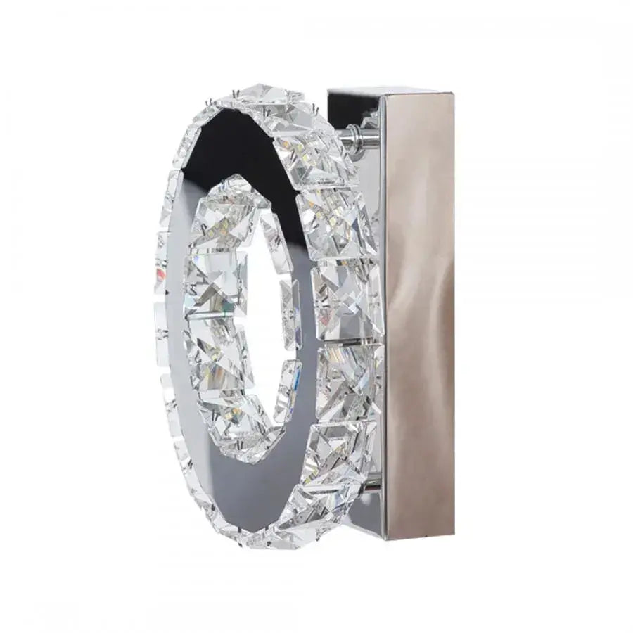Kristály LED csillár MAJORA 8W, Átmérő 20cm, Hideg/Meleg/Semleges fény, Fényes Chrome Crystal LED csillárok Alapértelmezett cím Alessandro Design