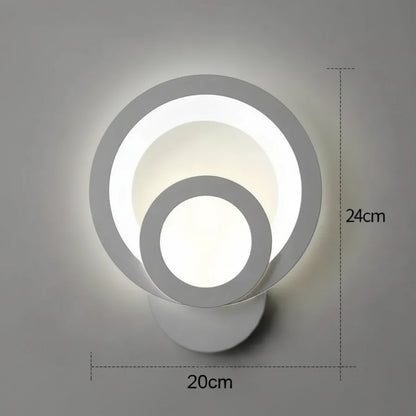 Urbanist LED fali lámpa 19W Kerek hideg/meleg/semleges fény akril és fehér fém beltéri fali lámpák Alapértelmezett cím Alessandro Design