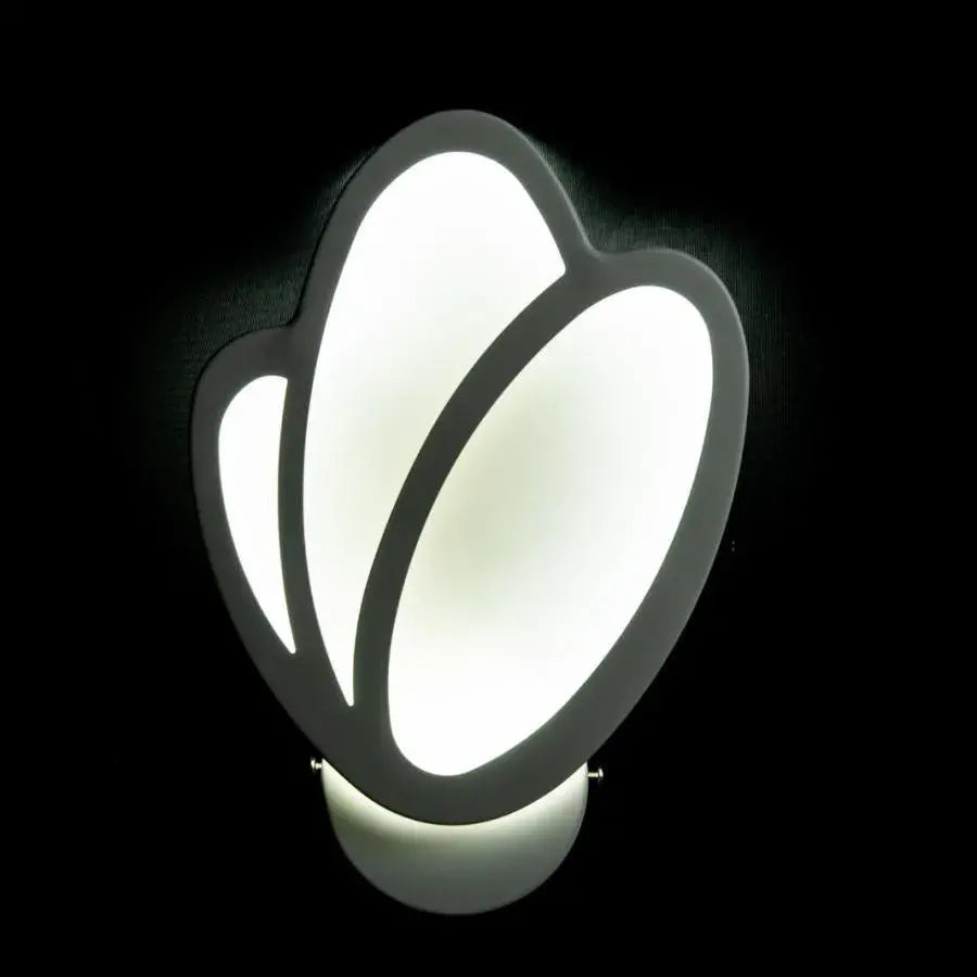 Tulipán LED fali lámpa 15 W, hideg/meleg/semleges fény 3000K/4000K/6000K, fehér, fém és akril beltéri fali lámpák alapértelmezett cím Alessandro Design