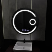 LED kerek tükör, 60 cm, Visio MotionGlow Marcello, páramentesítő rendszer, óra és hőmérő, kozmetikai nagyító, szabályozható tükrök Marcello alapértelmezett cím Alessandro Design