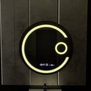 LED kerek tükör, 60 cm, Visio MotionGlow Marcello, páramentesítő rendszer, óra és hőmérő, kozmetikai nagyító, szabályozható tükrök Marcello alapértelmezett cím Alessandro Design