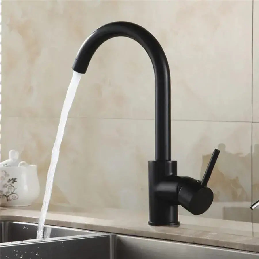 Konyhai csaptelep, SUS304 rozsdamentes acél, fekete, HS/LY008 Konyhai csaptelepek Alapértelmezett cím Alessandro Design