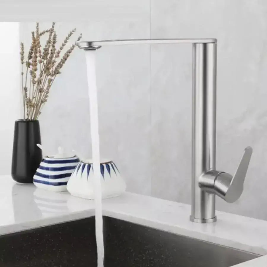 Konyhai csaptelep, SUS304 rozsdamentes acél, szatén, N/CF0C1 Konyhai csaptelepek Alapértelmezett cím Alessandro Design