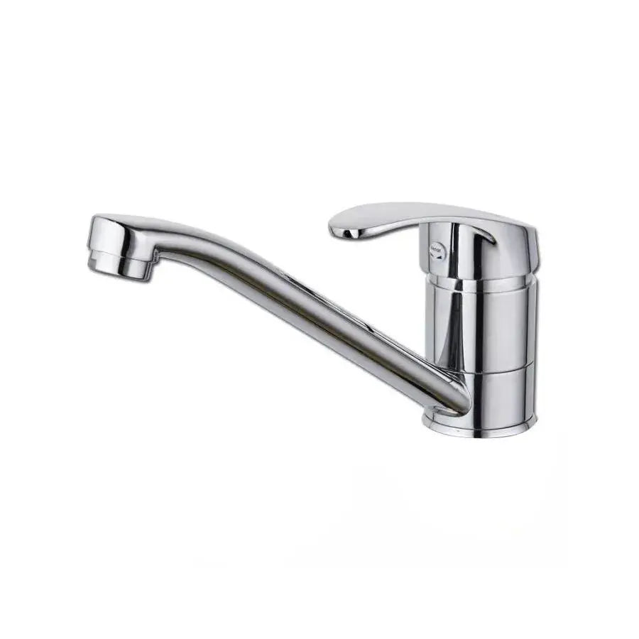 Mosogató csaptelep, forgatható kifolyó, hossz 15 cm, kerámiapatron, króm, csatlakozóval, fürdőszobai csaptelepek Alapértelmezett cím Alessandro Design