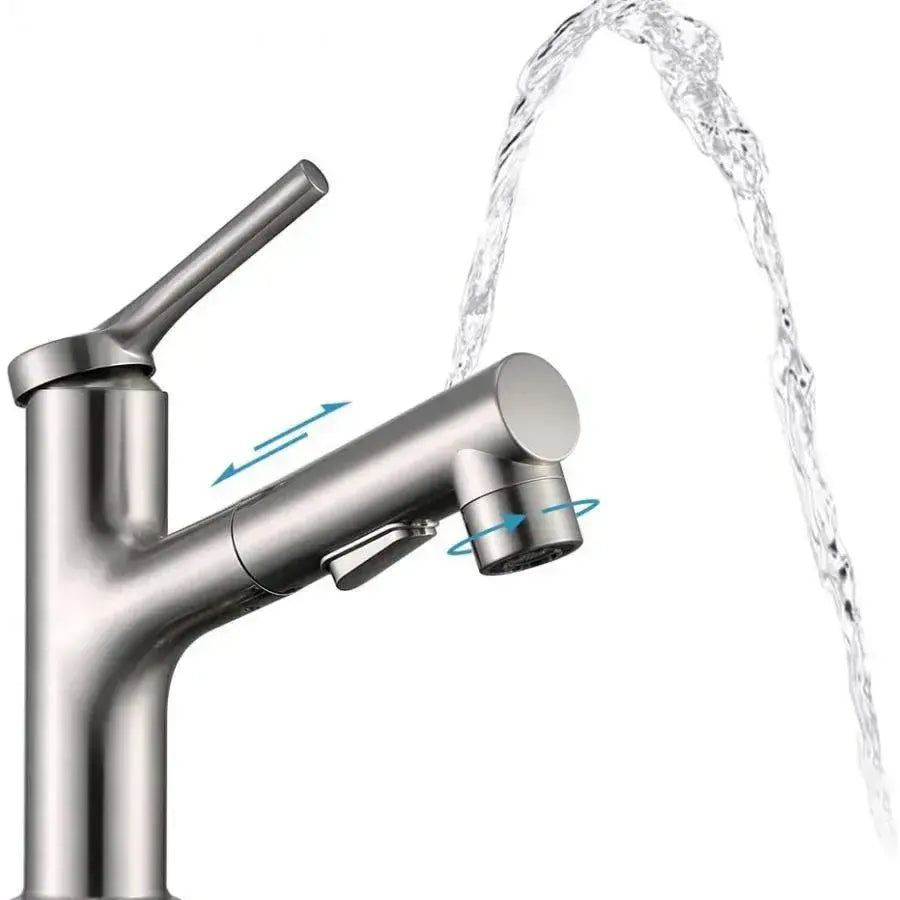 Mosdócsaptelep kihúzható zuhannyal, sárgaréz, króm, 9337 fürdőszobai csaptelepek Alapértelmezett cím Alessandro Design