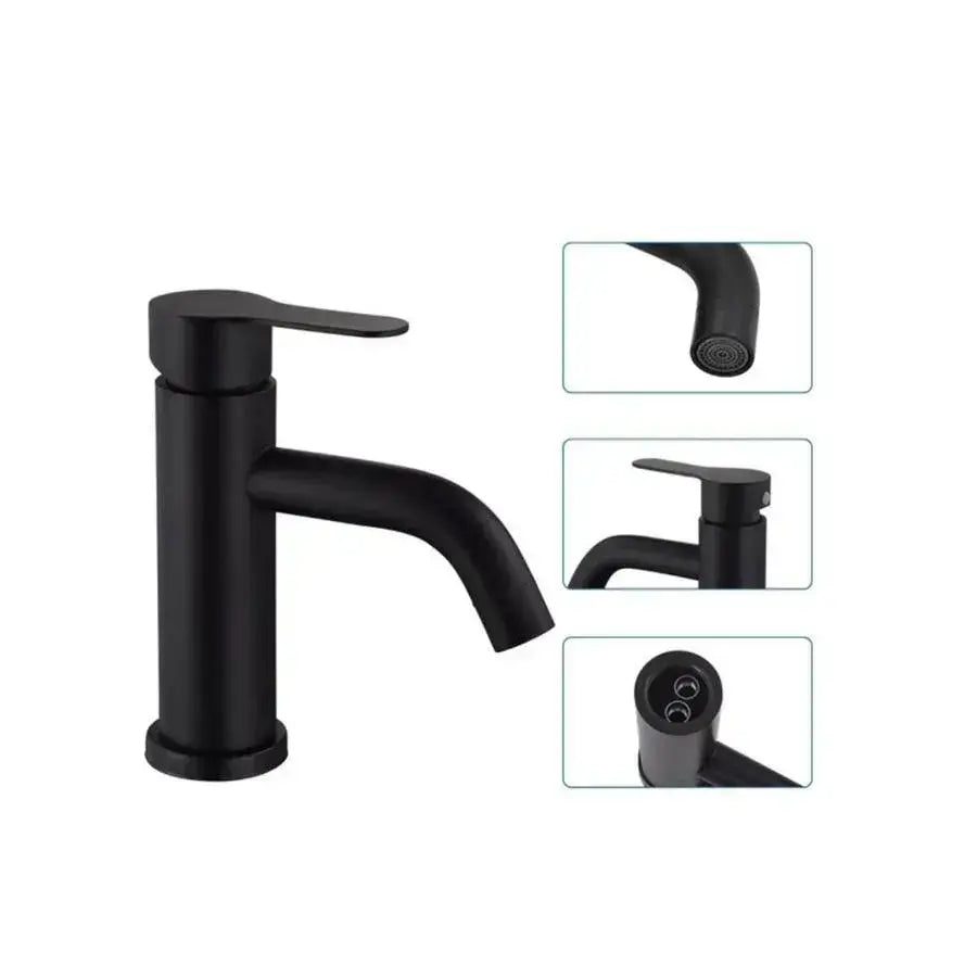 Mosogató csaptelep, SUS304 rozsdamentes acél, fekete, HS/LY007 fürdőszobai csaptelepek Alapértelmezett cím Alessandro Design