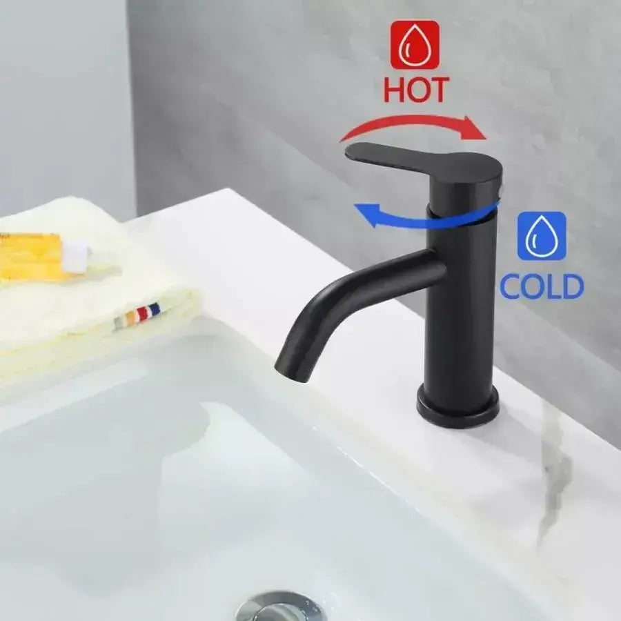 Mosogató csaptelep, SUS304 rozsdamentes acél, fekete, HS/LY007 fürdőszobai csaptelepek Alapértelmezett cím Alessandro Design