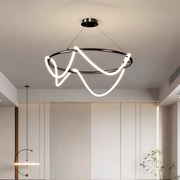 LED csillár DIVINO fekete 91W rugalmas szilikon csővel, átmérő 60cm - állítható fény 3000K/4000K/6000K Modern csillárok Alapértelmezett cím Alessandro Design