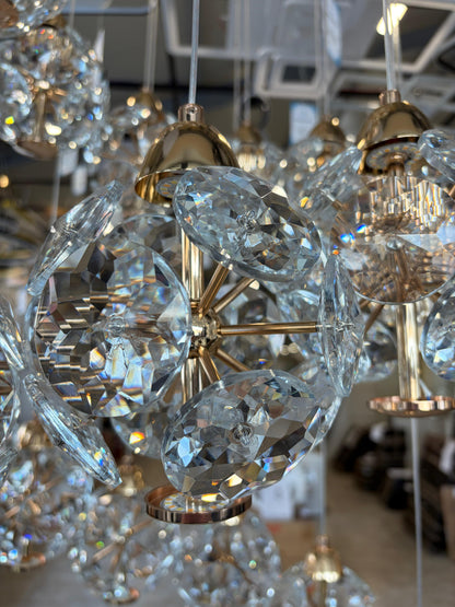 Crystal LED KILKENNY Culmino csillár, 144 W, semleges fény, átmérő 60 cm, arany modern csillárok alapértelmezett cím Alessandro Design