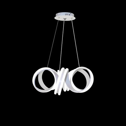 Függesztett LED-es csillár távirányítóval INFINITY TWIST 180W, hullámos, hideg/meleg/semleges fény, szabályozható, fehér, állítható magasságú modern csillárok alapértelmezett cím Alessandro Design