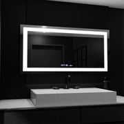 Négyszögletű LED-es tükör, 160x80 cm, Verite MotionGlow Marcello, páramentesítő rendszer, óra és hőmérő, szabályozható tükrök Marcello alapértelmezett cím Alessandro Design