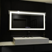 Négyszögletű LED-es tükör, 160x80 cm, Verite MotionGlow Marcello, páramentesítő rendszer, óra és hőmérő, szabályozható tükrök Marcello alapértelmezett cím Alessandro Design