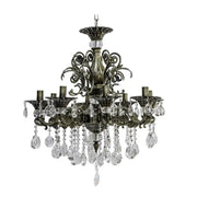 SANSSOUCI Magno kristálycsillár, 8xE14, átmérő 65 cm, antik sárgaréz klasszikus csillárok, alapértelmezett cím Alessandro Design