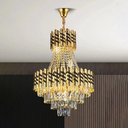 Kristálycsillár 10XE14 Nardo Gold Fekete, 60 cm átmérő, 75 cm magasság Kristálycsillárok Alapértelmezett cím Alessandro Design